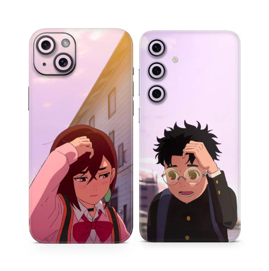 Momo Ayase and Okarun Mobile Skins + Clear Kases (any phone)