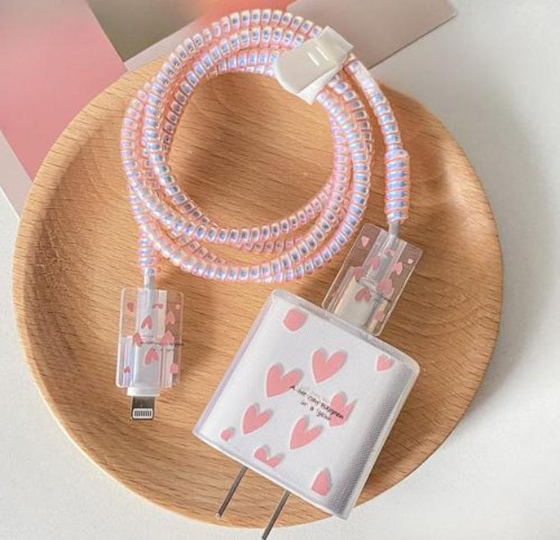 KASE KLOSED X IVORY GROVE| “hearts”charger kase for type c to iPhone adapter