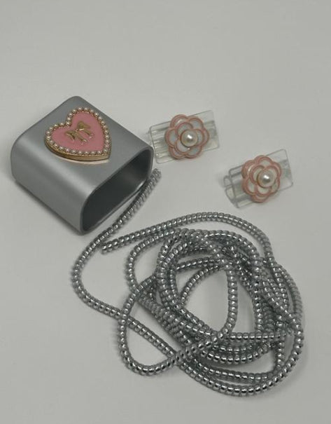 KASE KLOSED X IVORY GROVE| “silver heart” charger kase for type c to iPhone adapter